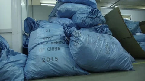 Post of China bags Stock Footage 60128946