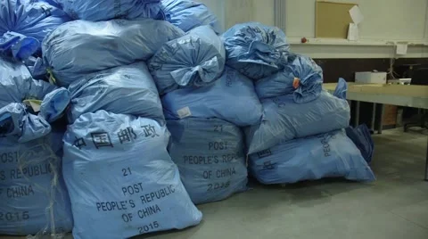Post of China bags Video stock 60128969