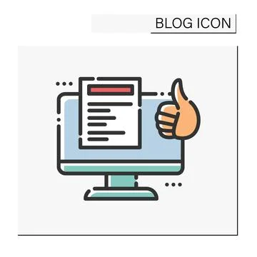 Like post color icon Stock Illustration