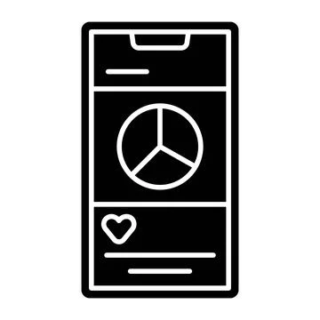 Post Content Glyph Icon Stock Illustration