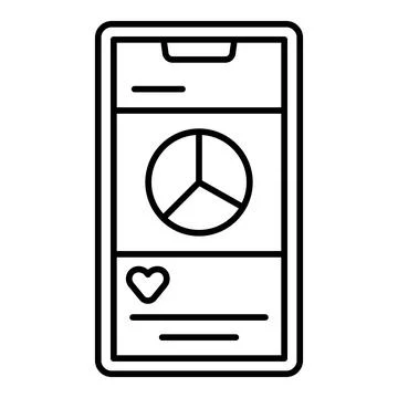 Post Content Line Icon Stock Illustration