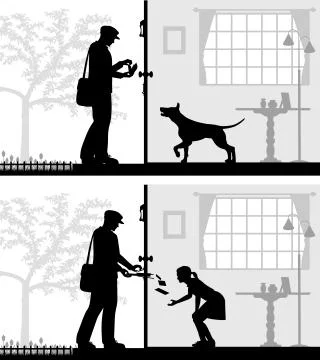 Post delivery Stock Illustration