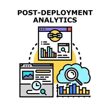Post deployment analytics concept developing software and website performan.. Stock Illustration