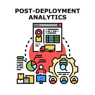 Post deployment analytics tracking operational data for business Stock Illustration