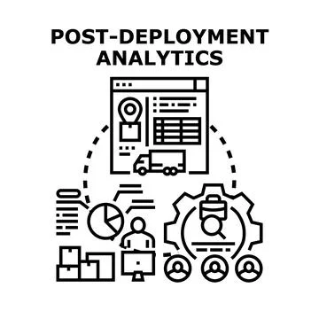 Post deployment analytics tracking operational data for business Stock Illustration