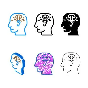 Post diversity war stress or explosion neurosis color icon vector Stock Illustration