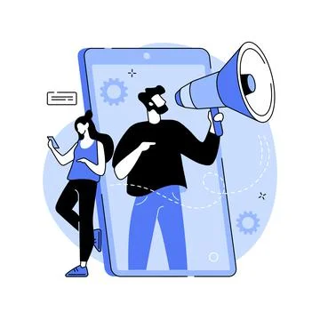 Post engagement abstract concept vector illustration. Stock Illustration