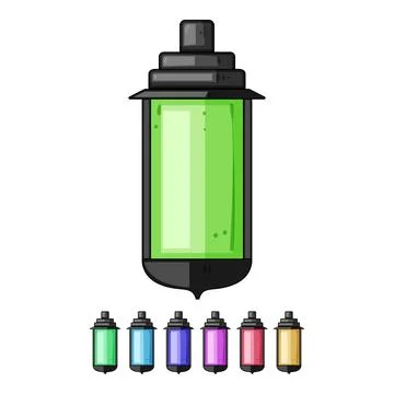 Post exterior lamp cartoon vector graphic Stock Illustration