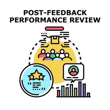 Post feedback performance review concept vector Stock Illustration