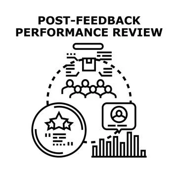 Post feedback performance review concept vector Stock Illustration