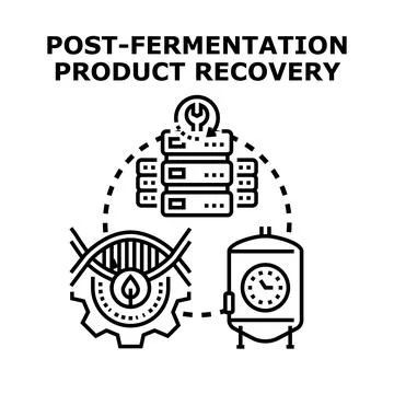 Post fermentation product recovery process technology Stock Illustration