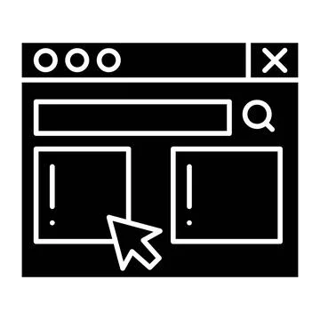 Post Glyph Icon Stock Illustration