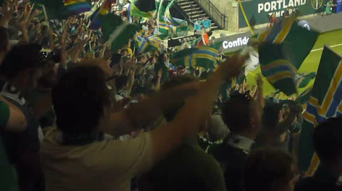 Post Goal Score Cheer Stock Footage 25589936