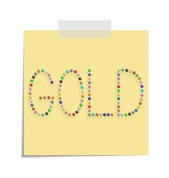Post gold Stock Illustration