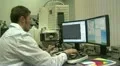 Post-graduate student at the computer in the lab HD Footage