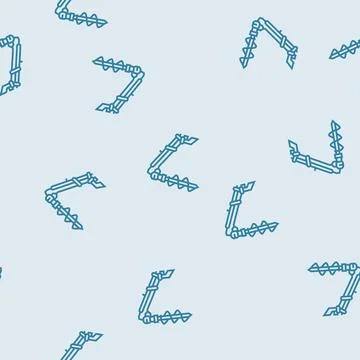 Post hole digger tractor line seamless pattern Stock Illustration