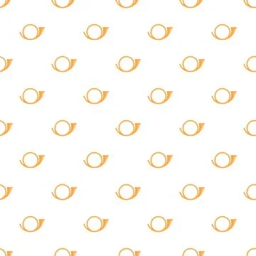 Post horn seamless pattern showing vintage postal service Stock Illustration