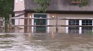 Post Hurricane Flooding Engulfs A Small Tavern Stock Footage