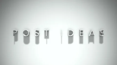 Post ideas 3D title animation with shadows on a white background Stock Footage 297273724
