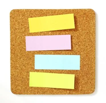 Post-it on cork board Stock Photos