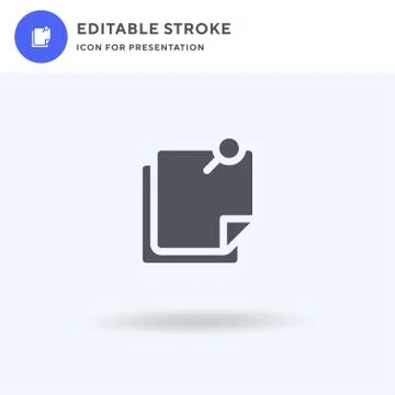 Post It icon vector, filled flat sign, solid pictogram isolated on white, log Stock Illustration