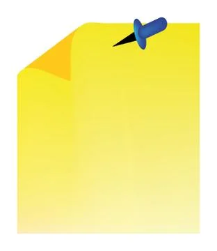 Post-it isolated on white Stock Illustration