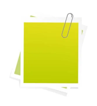 Post-it isolated on white Stock Illustration