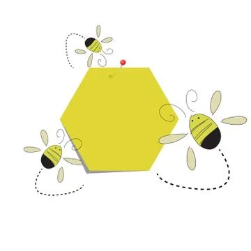 Post it note honeycomb paper Stock Illustration