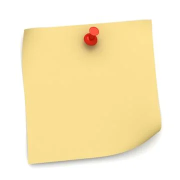 Post it note paper 3d illustration Stock Illustration