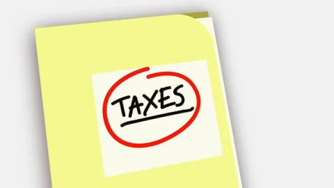 Post it note Taxes Stock-Footage 88690772