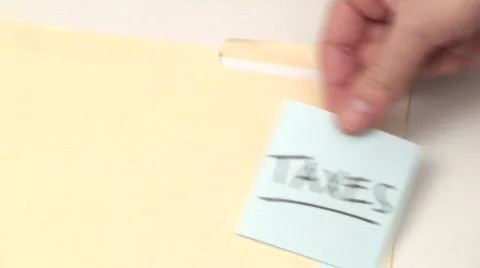 Post it note TAXES - HD  库存影片 591106