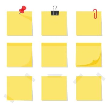 Post it notes Stock Illustration