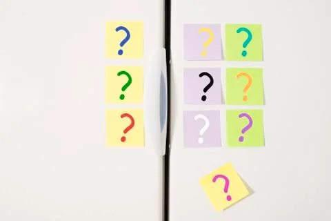 Post it notes with question mark 库存照片