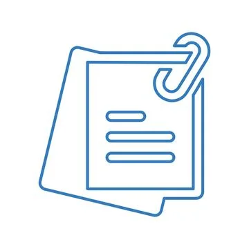 Post-it notes, sticky note line icon Illustrazione stock