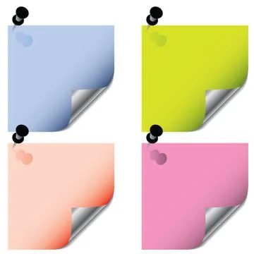Post it stickers Stock Illustration