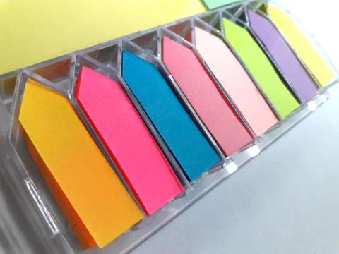 Post it which multi color in box set 스톡 사진