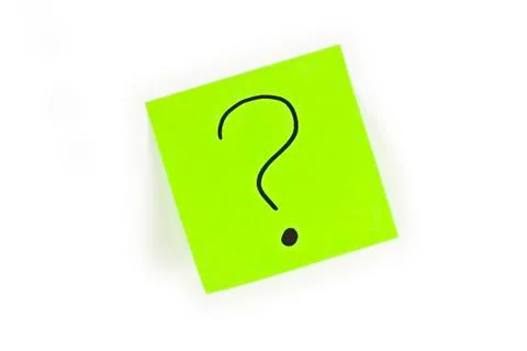 Post-it with ? written on it Stock Illustration