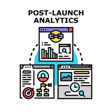 Post launch analytics concept for business optimization Stock Illustration