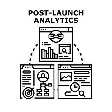 Post launch analytics concept for business optimization Stock Illustration