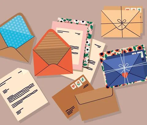Post mail illistration Stock Illustration