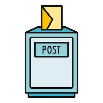 Post mailbox icon receiving envelope mail delivery イラスト素材
