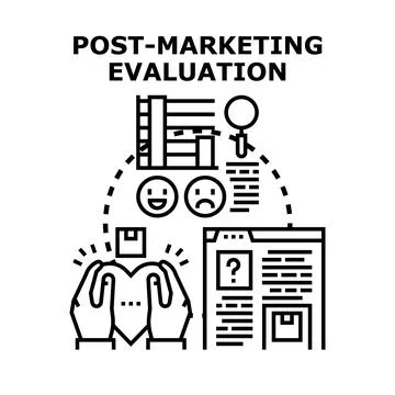 Post marketing evaluation vector illustration depicting hands holding a heart Stock Illustration