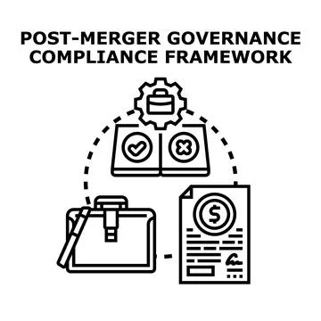 Post merger governance compliance framework vector concept Stock Illustration