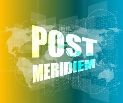 Post meridiem on digital touch screen, business concept Stock Illustration