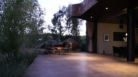 Post-Modern Patio Stock Footage 40815394