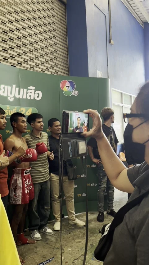 Post Muay Thai fight Interview scenery Stock Footage 316285221