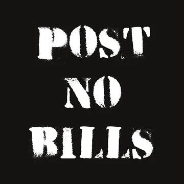 Post no bills text Stock Illustration
