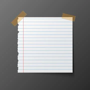 Post note paper with shadow, vector illustration Stock Illustration