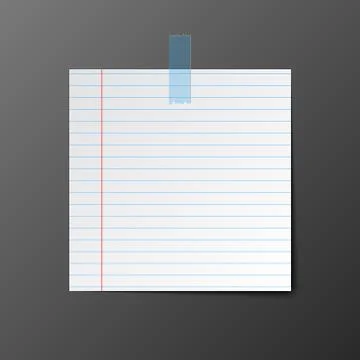 Post note paper with shadow, vector illustration Stock Illustration