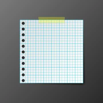 Post note paper with shadow, vector illustration Stock Illustration